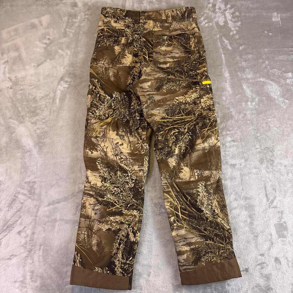 Realtree Camo Hunting Pants Mens XL Brown Outdoor Zip Leg Cargo Pants